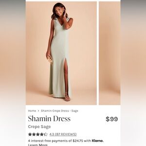 Birdy Grey Shamin Dress in Crepe Sage